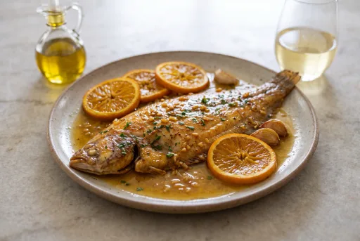 Lenguado a la naranja