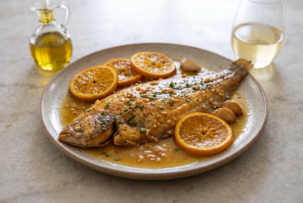 Lenguado a la naranja