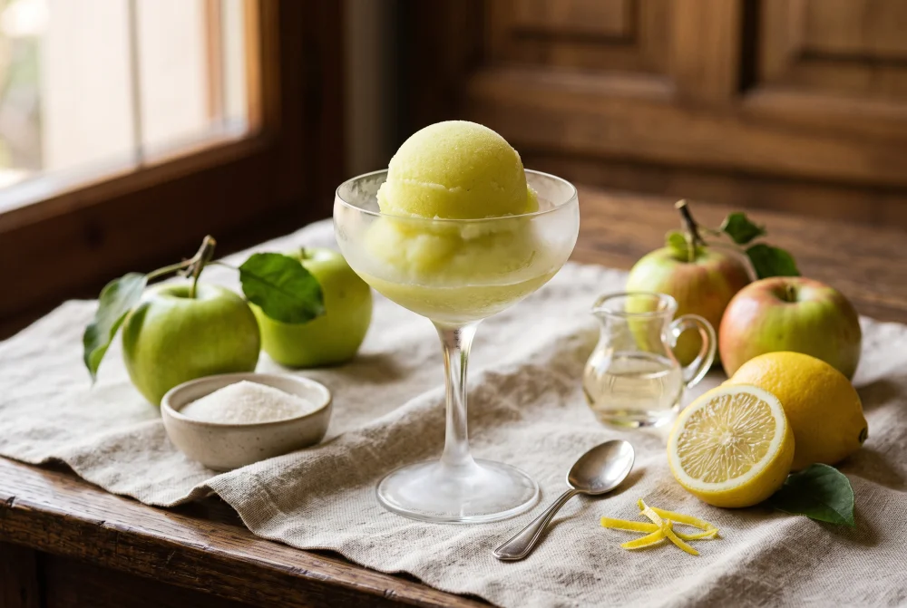 Sorbete de manzana