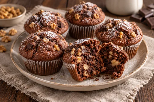 Magdalenas de Chocolate y nueces