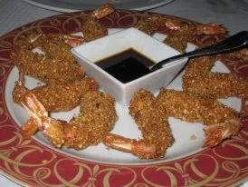 Langostinos crujientes al curry