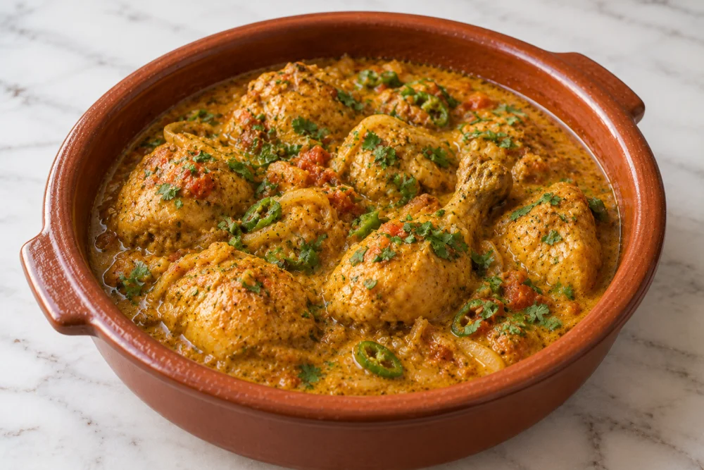 Pollo al curry con coco