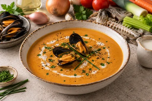 Crema de mejillones