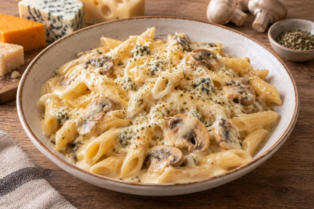 Pasta cuatro quesos