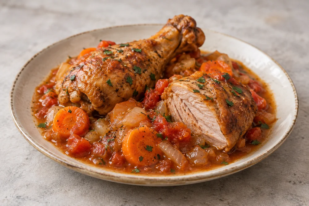 Pavo en salsa