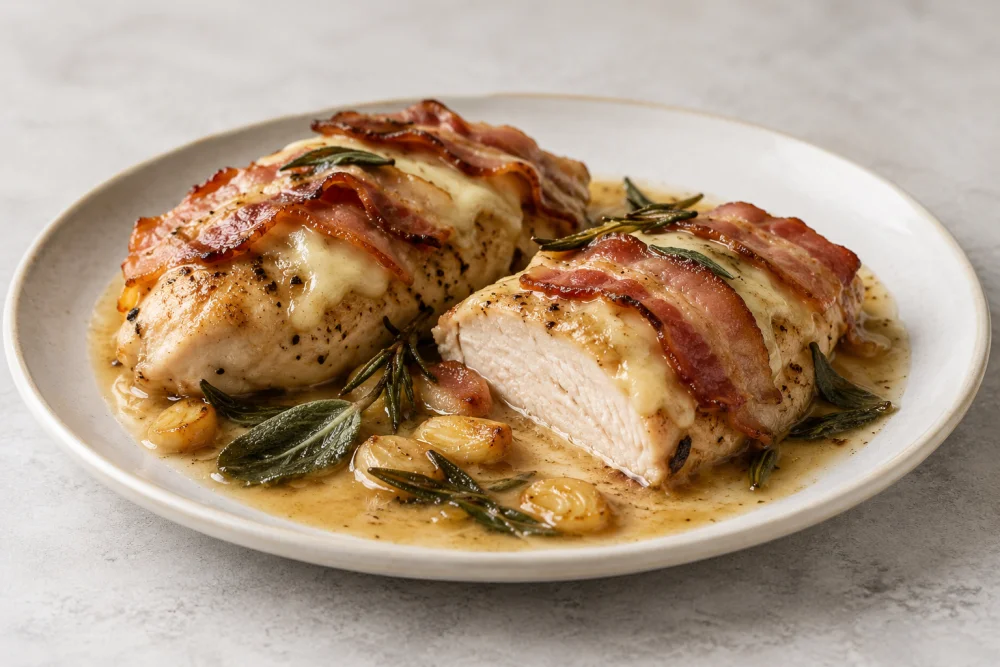 Pechugas de pollo con bacon