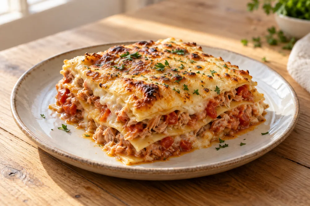 Lasaña de atún