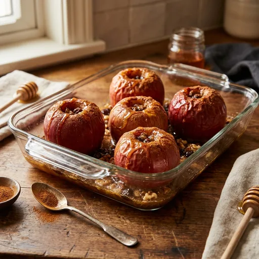 Manzana asada al microondas con canela